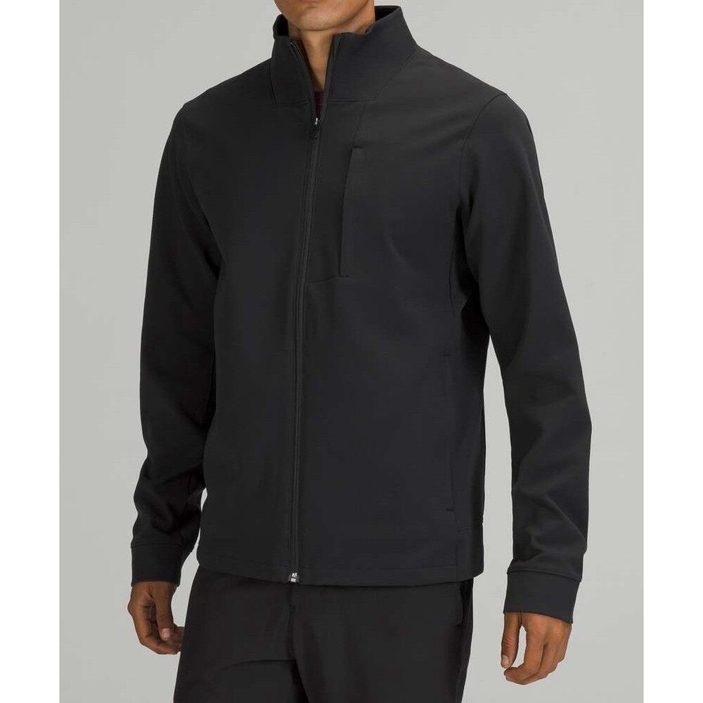 Lululemon Jacket Mens XXL Black Sojourn Softshell Track Coat Performance Zip